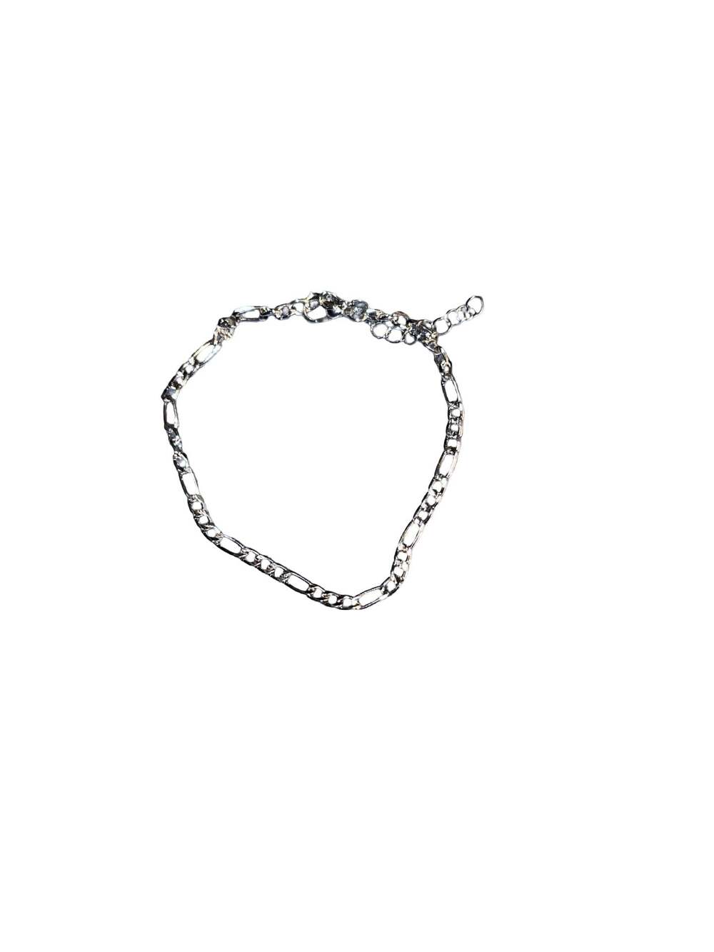 Silver Reflections Pure Silver Over Brass Figaro Link Bracelet